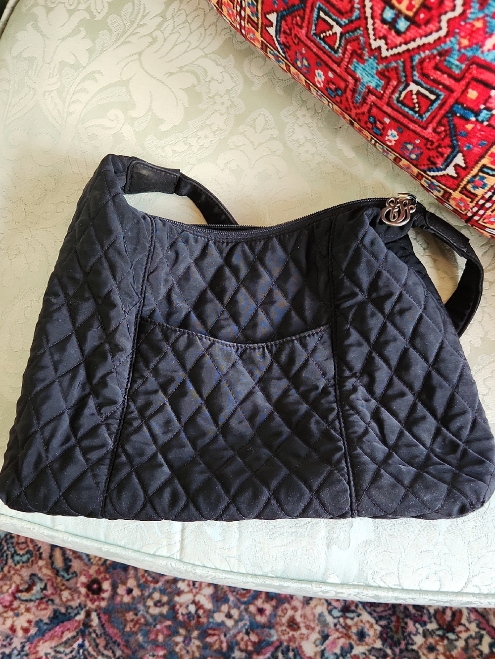 Vera Bradley Classic Black Quilted Shoulder Bag